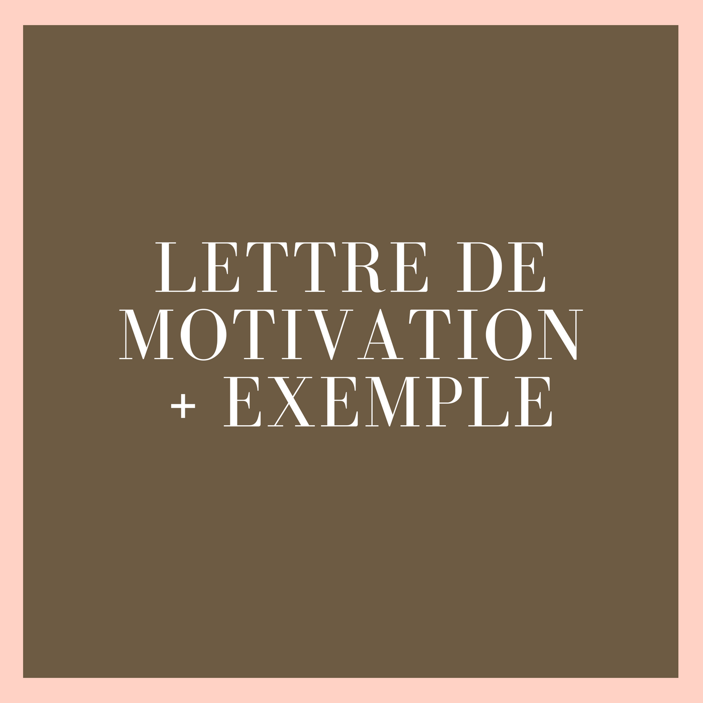 Lettre De Motivation Recherche De Stage